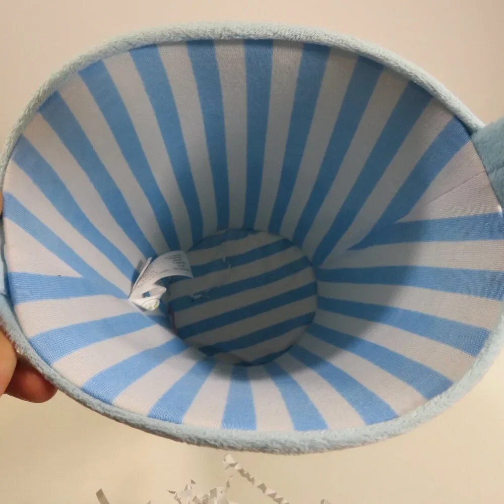 hippity hoppity fabric covered Easter basket baby blue